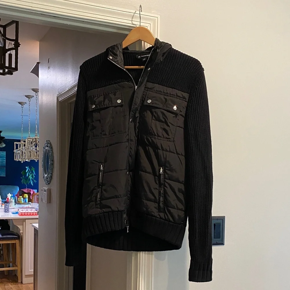 INC International Concepts Black Sweater Jacket - Picture 2 of 7